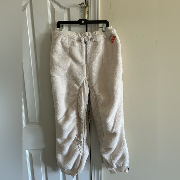 Free People NWT Sundown Fleece Joggers Wide Leg Pants FP Movement Ivory size XL - Picture 2 of 13